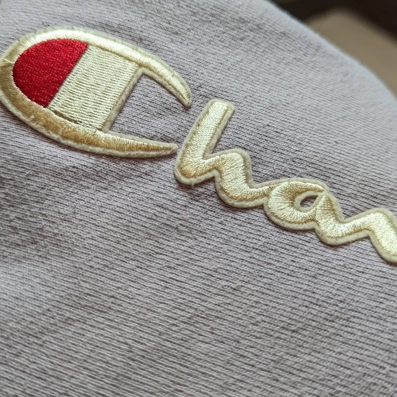 Champion Smoked Lilac Purple Embroidered Logo Hoodie Sweatshirt  Woman's Small - Picture 9 of 10